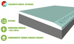 Pannello Accoppiato in Cartongesso Antiumido Aqua e EPS additivato con Grafite per Isolamento Termic