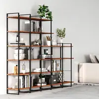 Scaffale Lader in Acciaio e Ripiani in Legno cm 69 X 35 X 115 H - 3