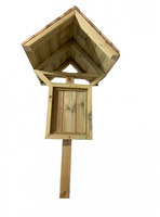 Bacheca Singola da Esterno con Tetto in Legno di Pino Impregnato H 300 X L 100 cm - 2