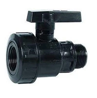 Raccordo Nylon Valvola a Sfera Monoghiera in PVC 2MF 3/4' X 3/4' Confezione 5 pz