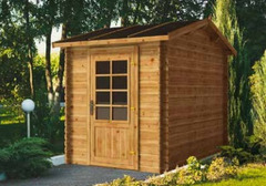 Casetta da Giardino Ilaria in Legno d' Abete Impregnata Color Marrone e Essiccato - 200X300 cm - ITA