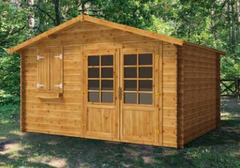 Casetta da Giardino Cleo in Legno d' Abete Impregnata Color Marrone e Essiccato - 300X300 cm - ITALF