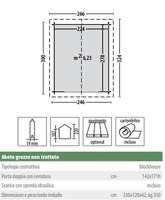 Casetta da Giardino in Legno d' Abete Nordico(19mm) - cm 246x300cm - Senza Pavimento - ITALFROM304 - 2
