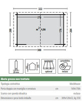 Casetta da Giardino in Legno d' Abete Nordico(28mm) - cm 300x200cm - Senza Pavimento - ITALFROM305 - 2