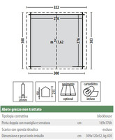 Casetta da Giardino in Legno d' Abete Nordico(28mm) - cm 300x300cm - Senza Pavimento - ITALFROM308 - 2
