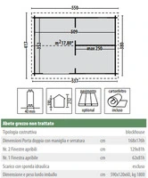Casetta da Giardino in Legno d' Abete Nordico(40mm) - cm 537x380 cm -  Senza Pavimento- ITALFROM314 - 2