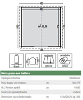 Casetta da Giardino in Legno d' Abete Nordico(40mm) - cm 500x500 cm -  Senza Pavimento- ITALFROM315 - 2