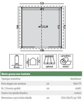 Casetta da Giardino in Legno d' Abete Nordico(40mm) - cm 500x500 cm -  Senza Pavimento- ITALFROM315 - 2