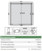 Casetta da Giardino in Legno d' Abete Nordico(40mm) - cm 600x600 cm -  Senza Pavimento- ITALFROM315 - 2