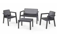 SALOTTO DA GIARDINO IN POLIURETANO SET YLIME LOUNGE 2 POLTRONE DIVANO E TAVOLINO - 2