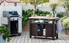 TAVOLINO PER BBQ IN RESINA  CM. 123,70x54x90h - 2