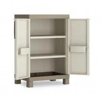 ARMADIO BASSO IN POLIPROPILENE 2 RIPIANI REGOLABILI 65X45X97 H MODELLO EXCE - 2