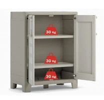 ARMADIO BASSO IN POLIURETANO 2 RIPIANI REGOLABILI 80x44x100h MODELLO GULLI - 2