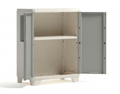 ARMADIO BASSO IN PLASTICA 1 RIPIANO REGOLABILE 68x39x97h MODELLO DOOW - 2