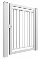 CANCELLO PEDONALE BATTENTE 'PEGASO' ZINCATO A CALDO - MISURA : cm 146,6 X 173 h