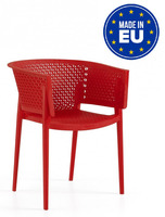 Set 4 Sedie Oxy con Braccioli da Giardino Cucina Bar Ristorante Poltrona Sedia in Polipropilene Vari