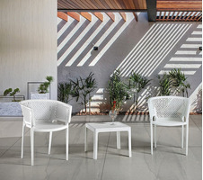 Set 4 Sedie Oxy con Braccioli da Giardino Cucina Bar Ristorante Poltrona Sedia in Polipropilene Vari - 2