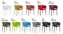 Set 4 Sedie Oxy con Braccioli da Giardino Cucina Bar Ristorante Poltrona Sedia in Polipropilene Vari - 3