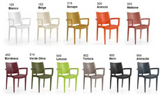 Set 4 Sedie Wanda con Braccioli Design da Giardino Cucina Bar Ristorante Poltrona Sedia in Polipropi - 3