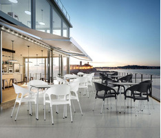 Set 4 Sedie Luna da Giardino Cucina Bar Ristorante Poltrona Sedia in Polipropilene Vari Colori - 3