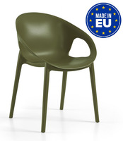 Set 4 Sedie Cosy Design da Giardino Cucina Bar Ristorante Poltrona Sedia in Polipropilene Vari Color