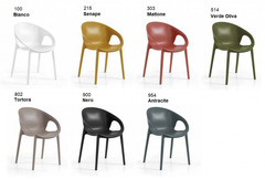 Set 4 Sedie Cosy Design da Giardino Cucina Bar Ristorante Poltrona Sedia in Polipropilene Vari Color - 3