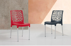 Set 4 Sedie Sophie da Giardino Cucina Bar Ristorante Poltrona Sedia in Polipropilene Vari Colori - 2