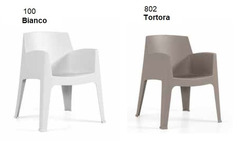 Set 4 Sedie Sunrise Design da Giardino Cucina Bar Ristorante Poltrona Sedia in Polipropilene Vari Co - 3