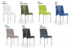 Set 4 Sedie Jenny da Giardino Cucina Bar Ristorante Poltrona Sedia in Polipropilene Vari Colori - 3