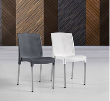 Set 4 Sedie Silvy Design da Giardino Cucina Bar Ristorante Poltrona Sedia in Polipropilene Vari Colo - 2