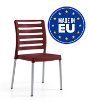 Set 4 Sedie Diva con Gambe in Alluminio Design da Giardino Cucina Bar Ristorante Poltrona Sedia in P