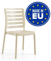 Set 4 Sedie Diva Design da Giardino Cucina Bar Ristorante Poltrona Sedia in Polipropilene Vari Color