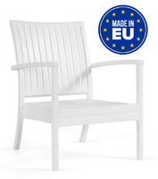 Set 2 Sedie Woody con Braccioli Design da Giardino Cucina Bar Ristorante Poltrona Sedia in Polipropi