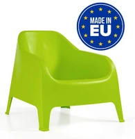 Set 4 Sedie Sunset con Braccioli Design da Giardino Cucina Bar Ristorante Poltrona Sedia in Poliprop