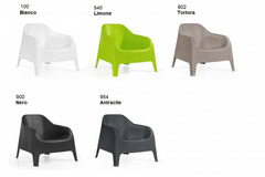 Set 4 Sedie Sunset con Braccioli Design da Giardino Cucina Bar Ristorante Poltrona Sedia in Poliprop - 3