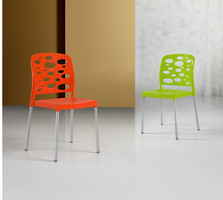 Set 4 Sedie Bubble con Gambe in Alluminio Design da Giardino Cucina Bar Ristorante Poltrona Sedia in - 2