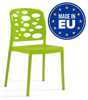Set 4 Sedie Bubble Design da Giardino Cucina Bar Ristorante Poltrona Sedia in Polipropilene Vari Col