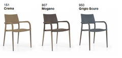 Set 4 Sedie ALR-3  in Alluminio e Wicker con Braccioli Design da Giardino Cucina Bar Ristorante Polt - 3