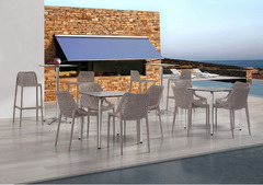 Set 4 Sedie Alte Sgabello Oxy da Giardino Cucina Bar Ristorante Poltrona Sedia in Polipropilene Vari - 2