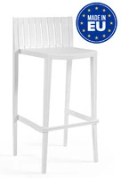 Set 4 Sedie Alte Sgabello Elite da Giardino Cucina Bar Ristorante Poltrona Sedia in Polipropilene Va