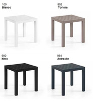 Tavolo Woody Basso d'Appoggio Design da Giardino Cucina Bar Ristorante in Polipropilene in Vari Colo - 3