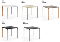 Tavolo Ibiza con Gambe in Legno Design da Giardino Cucina Bar Ristorante con Top in Polipropilene Va - 3