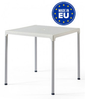 Tavolo Algarve con Gambe in Alluminio Design da Giardino Cucina Bar Ristorante con Top in Polipropil