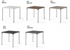 Tavolo Algarve con Gambe in Alluminio Design da Giardino Cucina Bar Ristorante con Top in Polipropil - 3