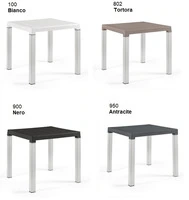 Tavolo Diva con Gambe in Alluminio Design da Giardino Cucina Bar Ristorante con Top in Polipropilene - 3