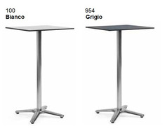 Tavolo Minho Alto con Piede Centrale in Alluminio Design da Giardino Cucina Bar Ristorante con Top i - 3