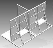 BARRIERA ANTIPANICO SECURITY PER EVENTI IN ALLUMINIO 100X120X120  cm - Confezione da 25 pezzi - 2