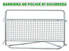 BARRIERA DI SICUREZZA POLICE PER EVENTI  150X110h  cm - Confezione da 25 pezzi
