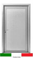 Porta Interna a Battente in Alluminio e Vetro Satinato - Varie Misure - ITALFROM®