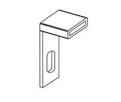 Terminale Dritto Zincato e Verniciato per Fissaggio Pannello Modulare in Grigliato
